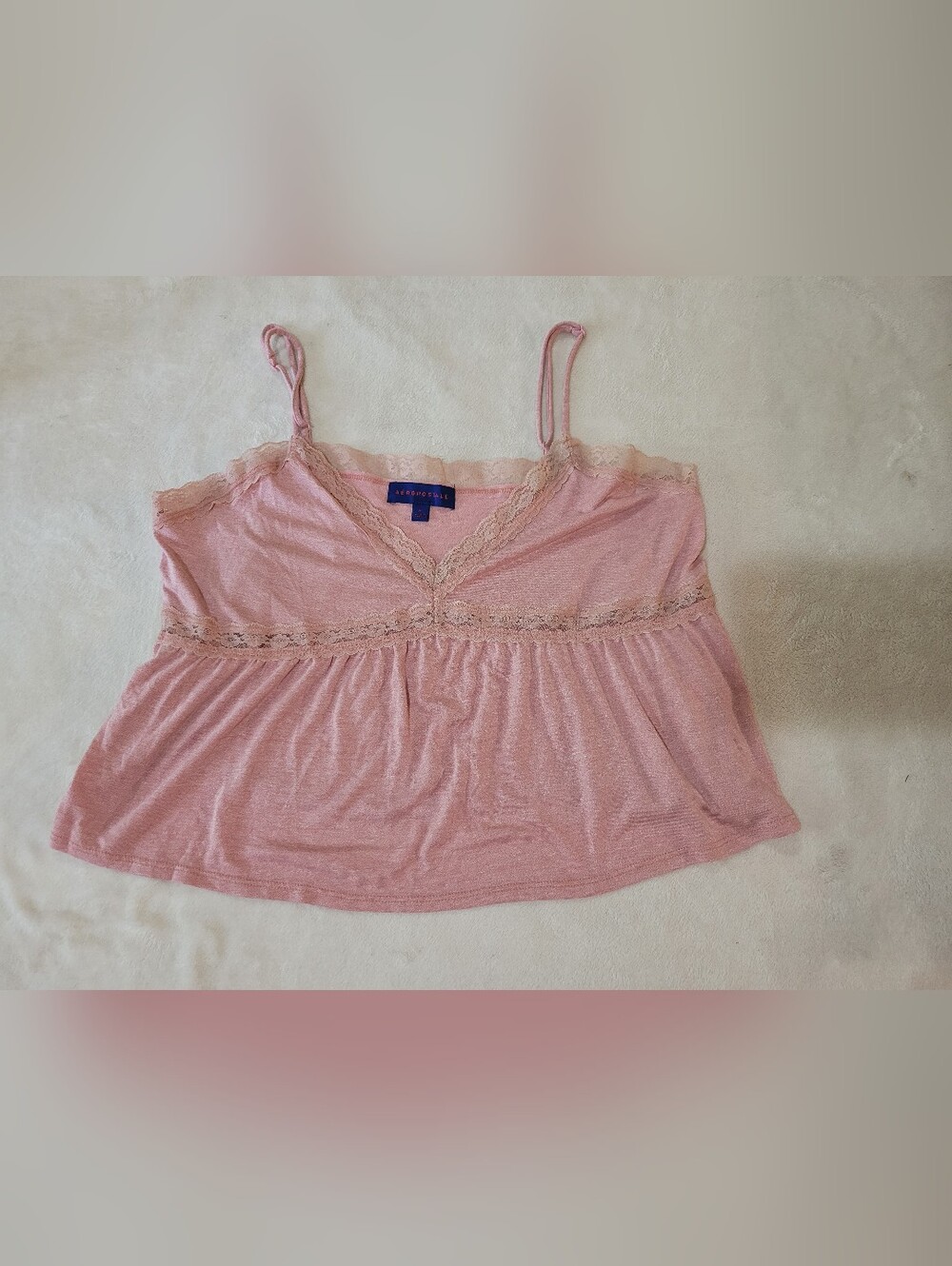Aeropostale Pink Babydoll Cami Tank Top Size XL